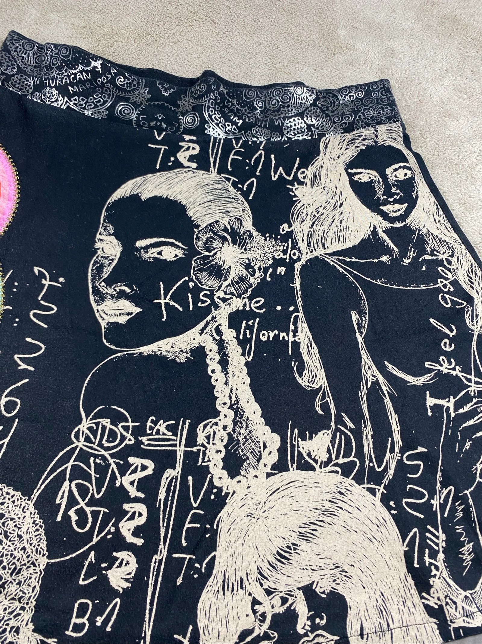 Desigual Saia Midi Estampa Artística Boho Y2K Tamanho G – photo 6
